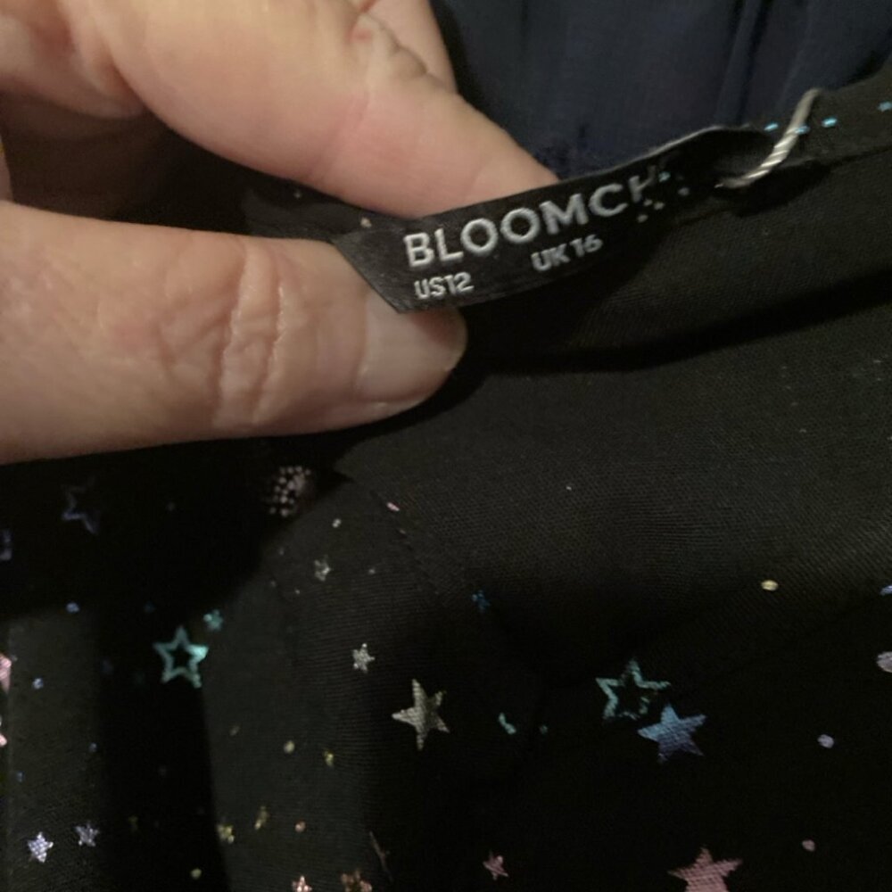 BloomChic Multicolored Starry Night Dress Casual